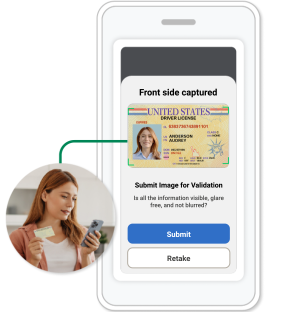 A screenshot of First Advantage's identity product
